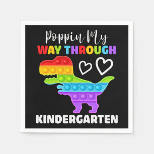 Dinosaur Poppin på mitt sätt genom Kindergarten Pappersservett