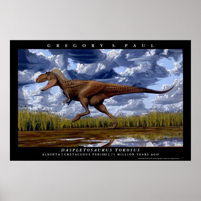 Dinosaur Poster Daspletosaurus Greg Paul Paul (Framsidan)