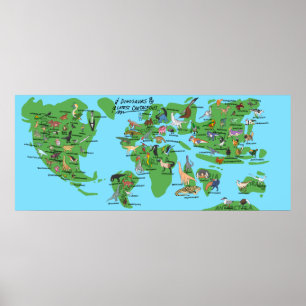 Dinosaur poster - den senaste retacitetens värld