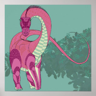 Dinosaur poster - Diplodocus dam