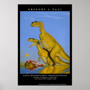 Dinosaur Poster Yangchuanosaurus Greg Paul Paul