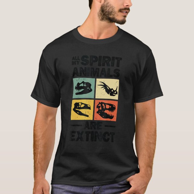 Dinosaur Prehir Bones Hunter Paleontolog H T Shirt (Framsida)