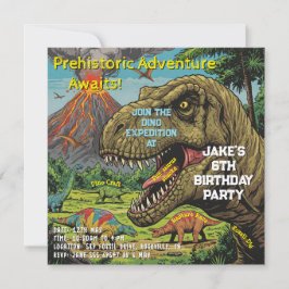 Dinosaur Prehir Party Inbjudningar