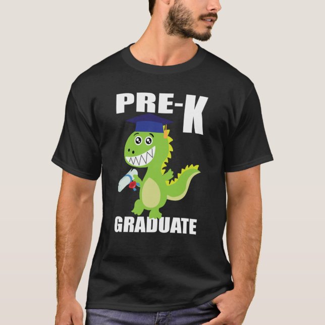 Dinosaur Preschool Graduation cap preschool gradua T Shirt (Framsida)