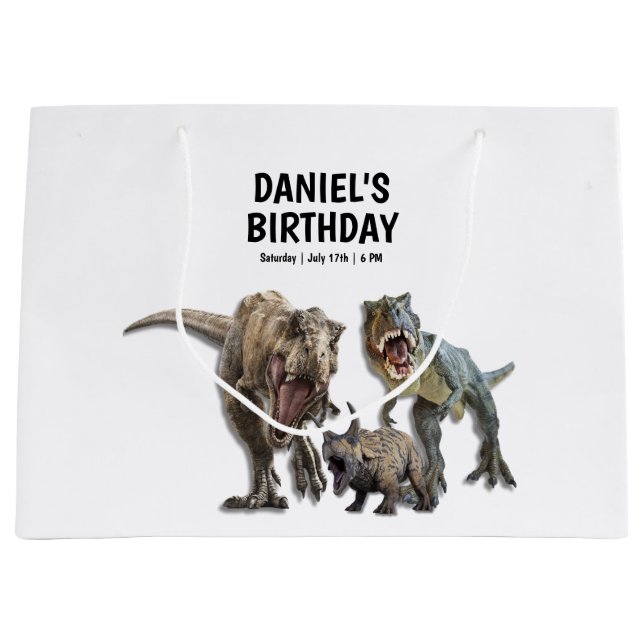 Dinosaur Printable födelsedagsfest, T rex Birthday (Framsidan)