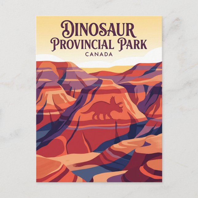 Dinosaur Provincial Park Kanada Vykort (Framsida)
