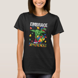 Dinosaur Pusselbit Autism Medvetenhet För Pojkar K T Shirt