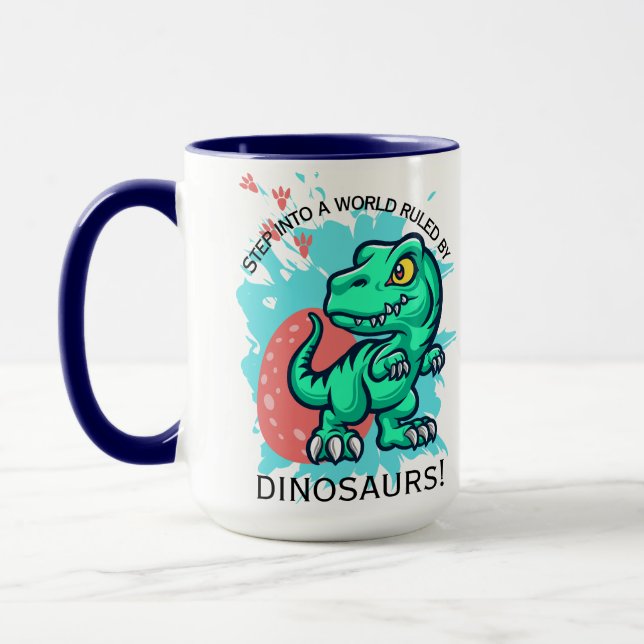 DINOSAUR QUOTE DESIGN MUGG (Vänster)