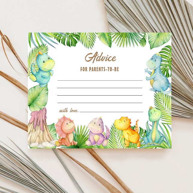 Dinosaur Råd Blivande Föräldrar Kort (Skapare uppladdad)