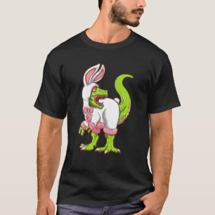 Dinosaur Raptor Bunny   Påsk T Shirt