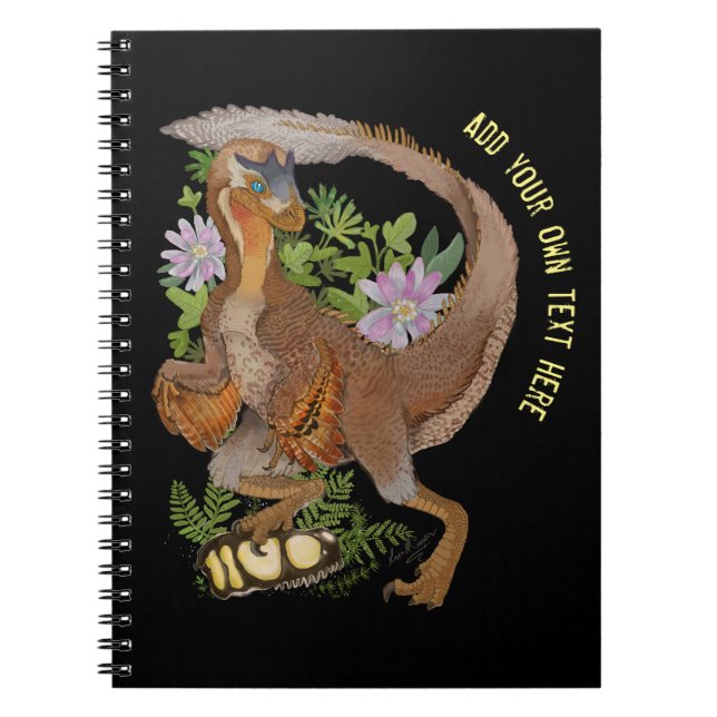 Dinosaur Raptor Jungle Art Anteckningsbok (Framsidan)