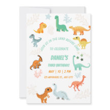 Dinosaur Rawr 3:e födelsedagen Party Boy Stomp Cho