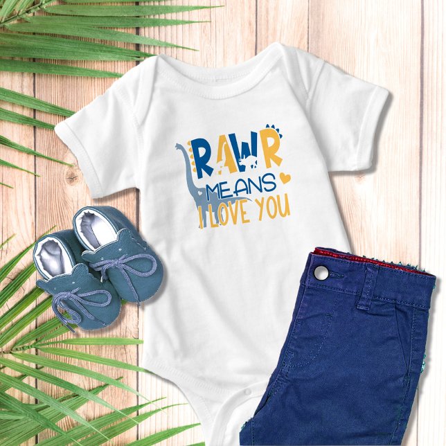 Dinosaur Rawr-Elak i Kärlek du Cute Boy Baby T Shirt (Skapare uppladdad)