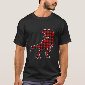 Dinosaur Red Buffalo Plaid Costume Dinosaur Lov T Shirt