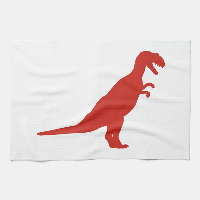 Dinosaur Red Kökshandduk (Horisontell)