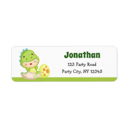 Dinosaur-Returetiketter (Cute Baby Egg) Returadress Etikett