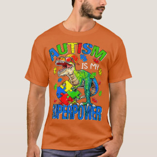 Dinosaur Rex Autism är min supermaktism Awaren T Shirt