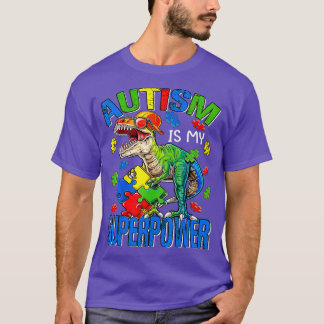 Dinosaur Rex Autism är min supermaktism Awaren T Shirt