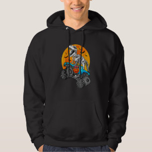 Dinosaur Rex Kör Monster Truck Moon Halloween C Hoodie