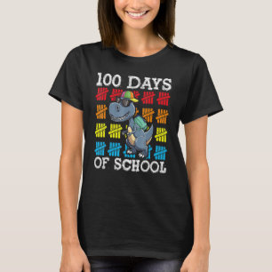 Dinosaur Rex Lycklig 100-årsdagen för skolungdomar T Shirt