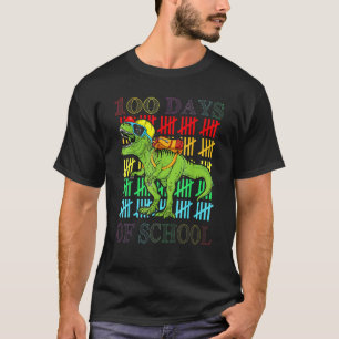 Dinosaur Rex Lycklig 100-dagarsdag för skolungdoma T Shirt