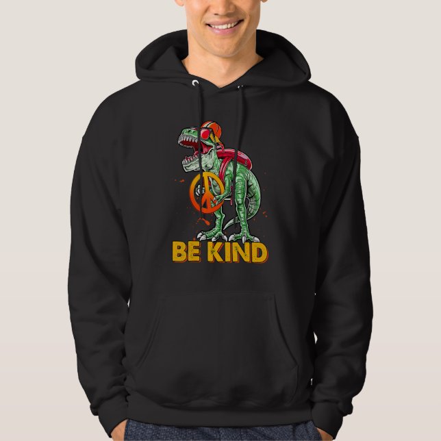 Dinosaur Rex på enhetsdagen ska vara av samma typ  Hoodie (Framsida)