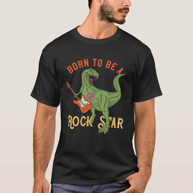Dinosaur Rex Rockstar  Perfect Trex Gif T Shirt (Framsida)