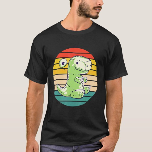 Dinosaur rex Stuffed Plushie T Shirt (Framsida)