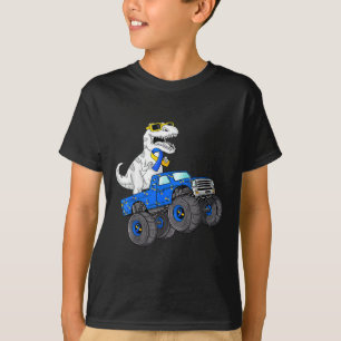 Dinosaur Riding Lastbil World Down Syndrome Day Bo T Shirt
