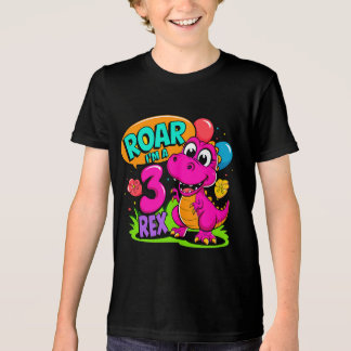 Dinosaur Roar jag är tre Rex Kids T Shirt