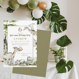 Dinosaur Roar-some Födelsedagsfest inbjudan