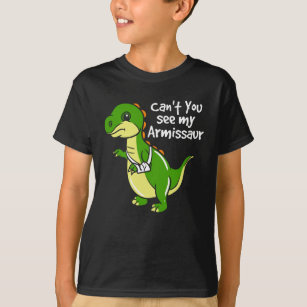 Dinosaur Roligt Brken Arm Sympathy Novelty T Shirt