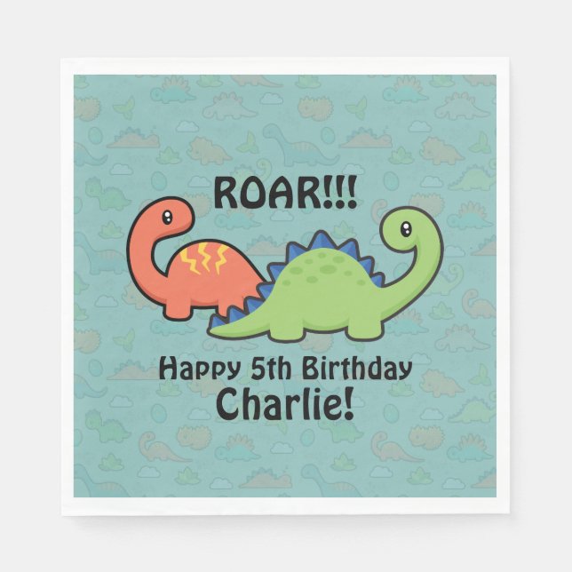 Dinosaur-Roligt Pappersservett (Framsidan)