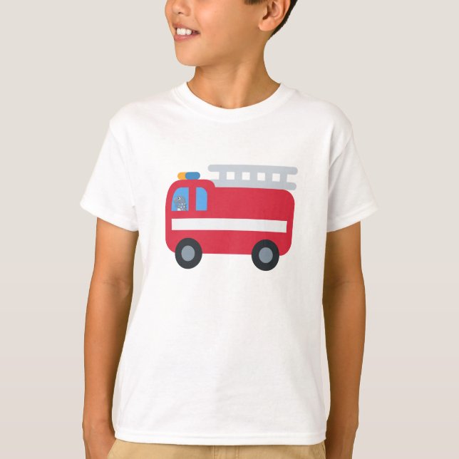 Dinosaur-roligtens brandmotor Back to school T Shirt (Framsida)