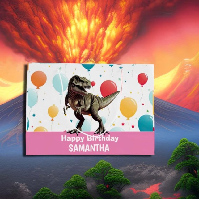 Dinosaur Rosa Party Balloons (Skapare uppladdad)