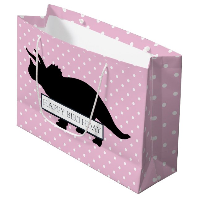 Dinosaur Rosa Poker Mönster Large Boy Bag (Framsidan Vinklad)