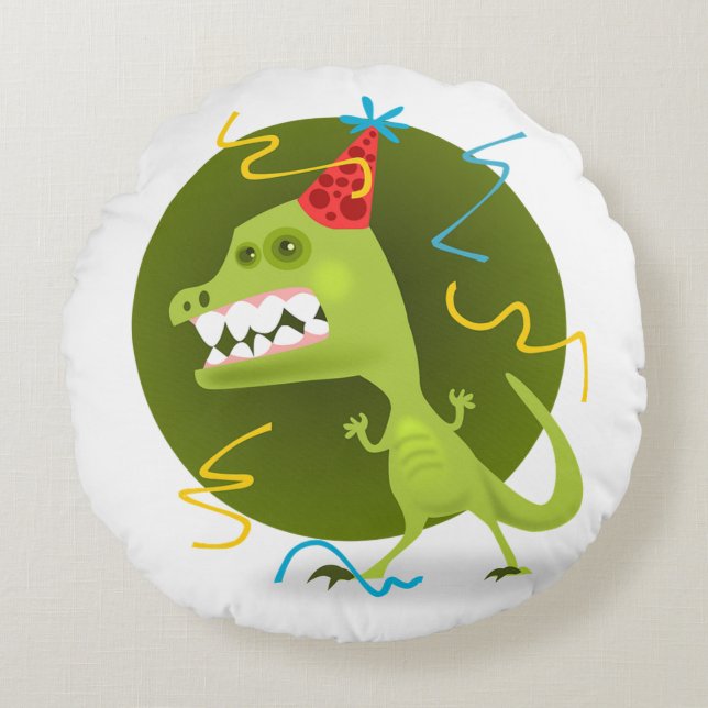 Dinosaur Rund Kudde (Framsidan)