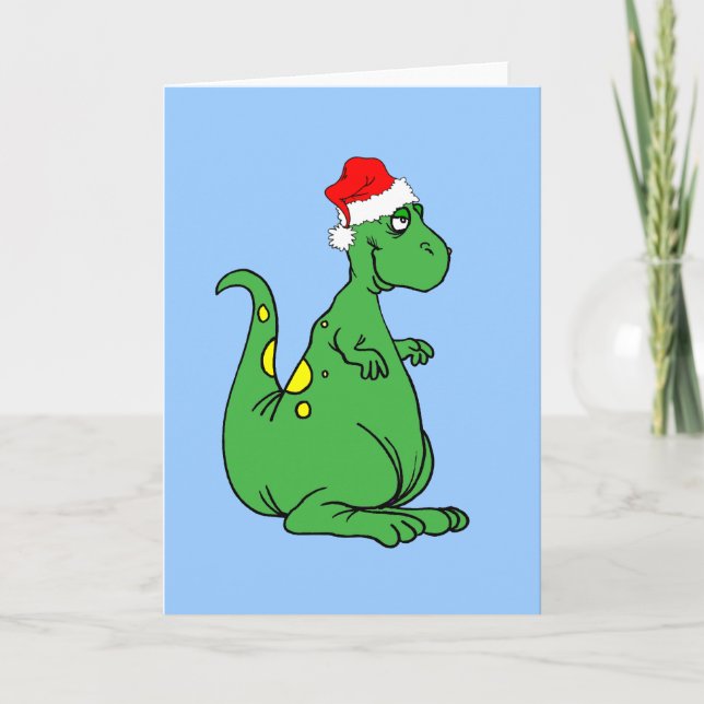 dinosaur Santa Helgkort (Framsida)
