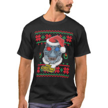Dinosaur Santa T-Rex God jul