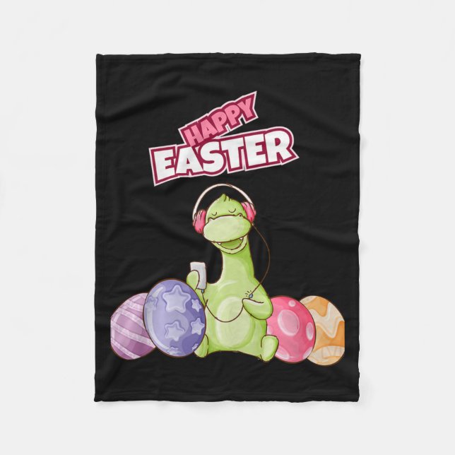 Dinosaur Say Happy Easter Premium Tri-blend  Fleecefilt (Framsidan)