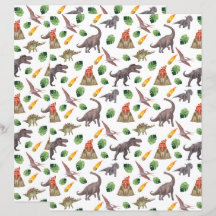 Dinosaur Scrapbook Paper