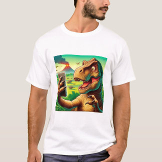 Dinosaur Selfie Shirt-Funny Dinosaur Älskare Appar T Shirt
