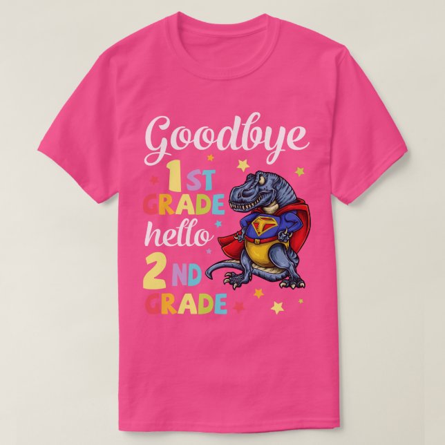 Dinosaur Senior Student Adjö 1:a Klass Hej 2 n T Shirt (Design framsida)