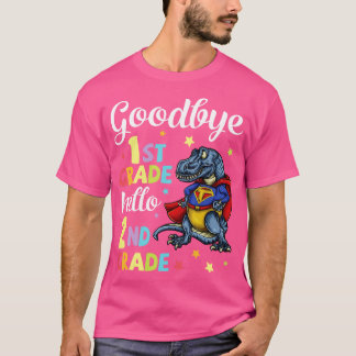 Dinosaur Senior Student Adjö 1:a Klass Hej 2 n T Shirt