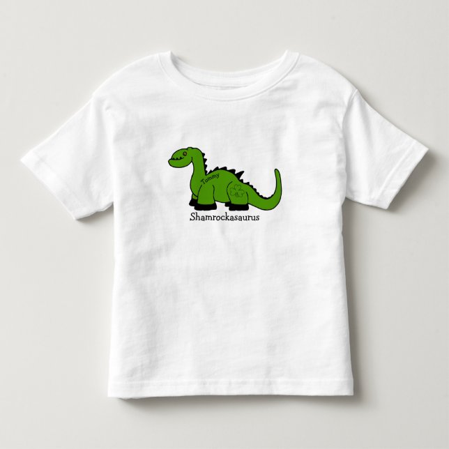 Dinosaur ’Shamrockasaurus’ Tee Shirt (Framsida)
