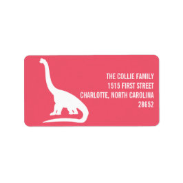 Dinosaur Silhouette-adressetikett Adressetikett