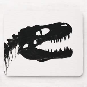 Dinosaur skallskeleton silhouette musmatta