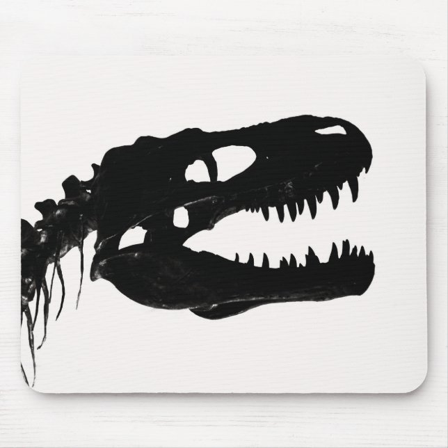 Dinosaur skallskeleton silhouette musmatta (Framsidan)