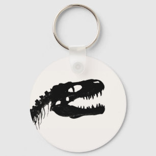 Dinosaur skallskeleton silhouette nyckelring