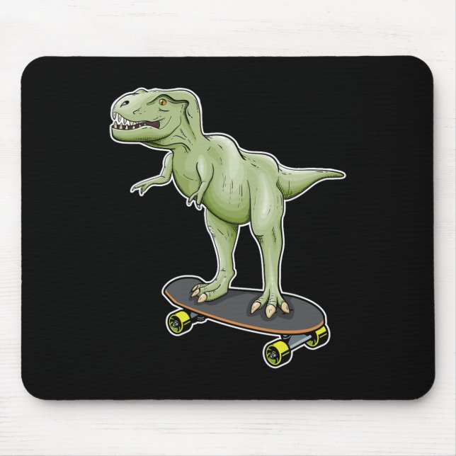 Dinosaur Skateboard T-rex Dino Dinosaur  Musmatta (Framsidan)